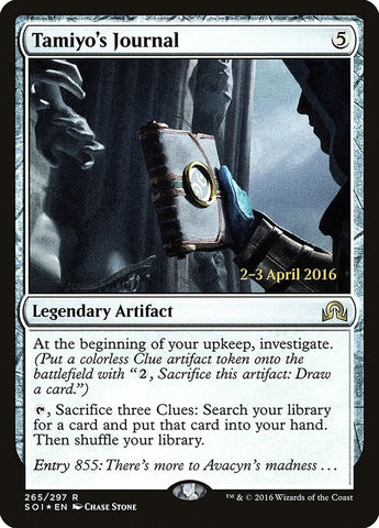 Image for Tamiyo's Journal (Entry 855) (265) [Prerelease Cards]