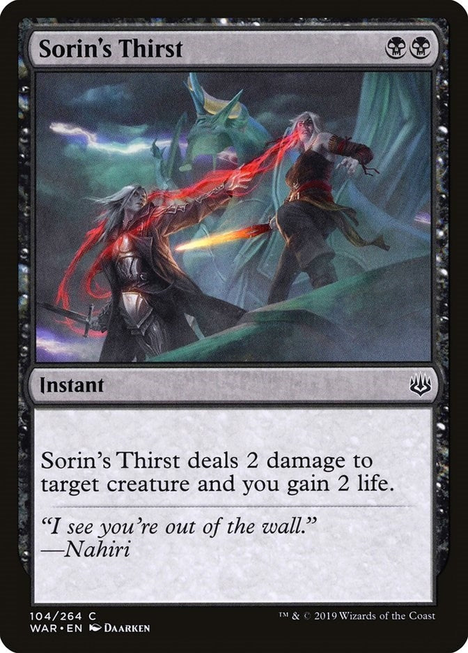 Image for Sorin's Thirst (104) [War of the Spark]