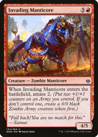 Image for Invading Manticore (134) [War of the Spark]