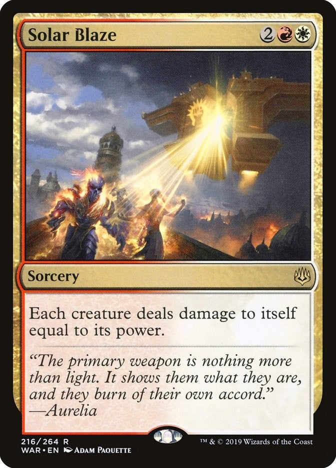 Image for Solar Blaze (216) [War of the Spark]