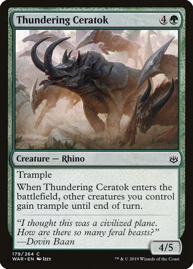Image for Thundering Ceratok (179) [War of the Spark]