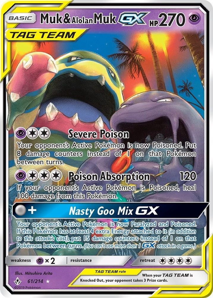 Image for Muk & Alolan Muk GX (61/214) [SM - Unbroken Bonds]