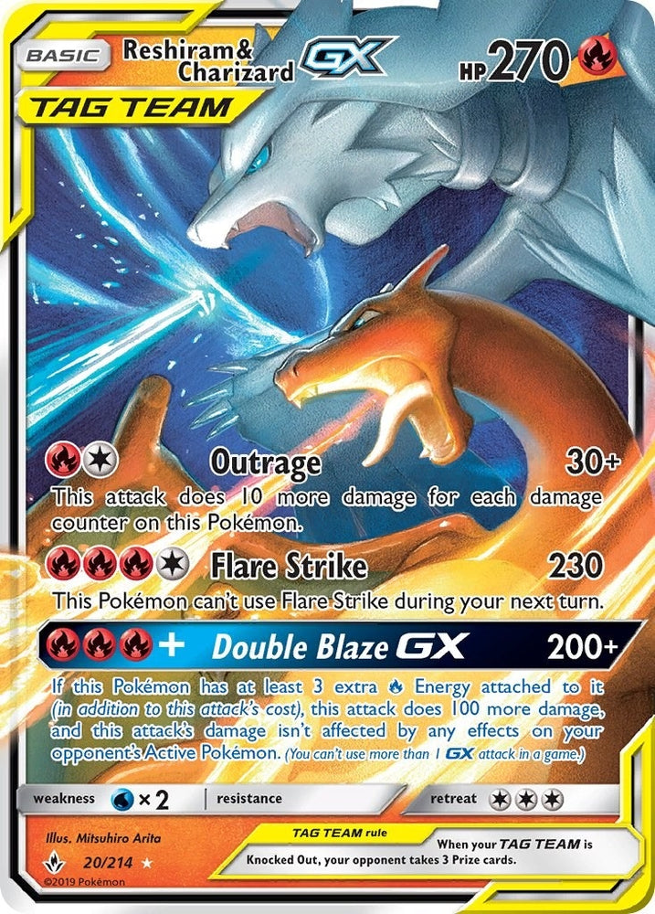 Image for Reshiram & Charizard GX (20/214) - Pokemon