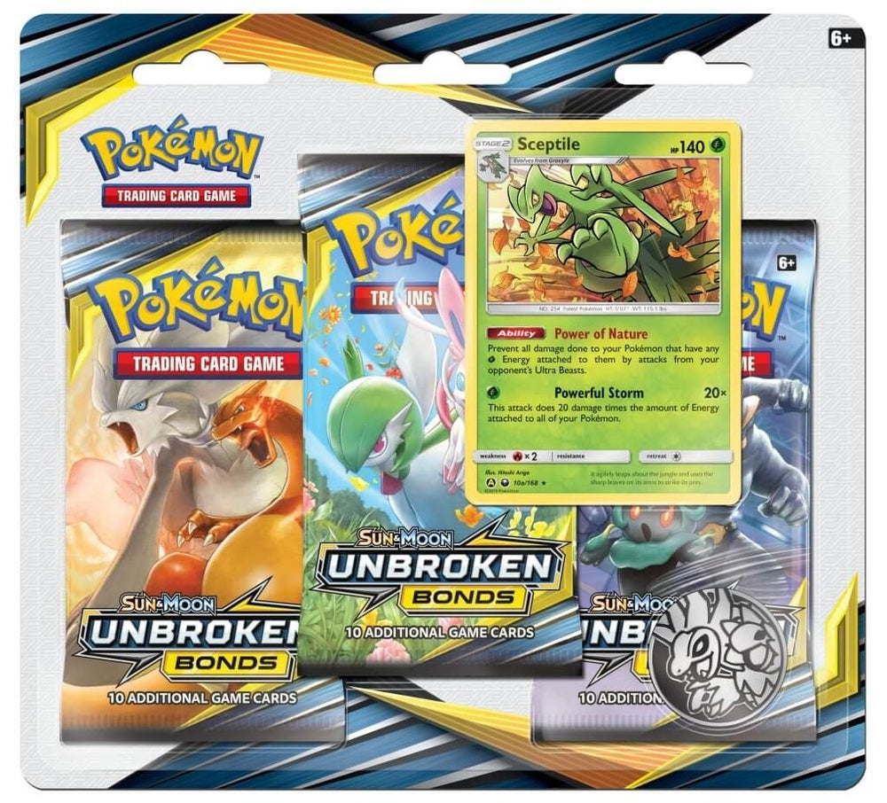 Image for Unbroken Bonds 3 Pack Blister [Sceptile] [SM - Unbroken Bonds]