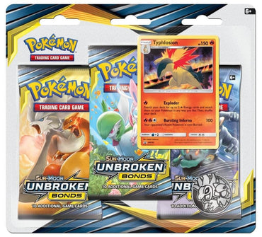Image for Unbroken Bonds 3 Pack Blister [Typhlosion] [SM - Unbroken Bonds]