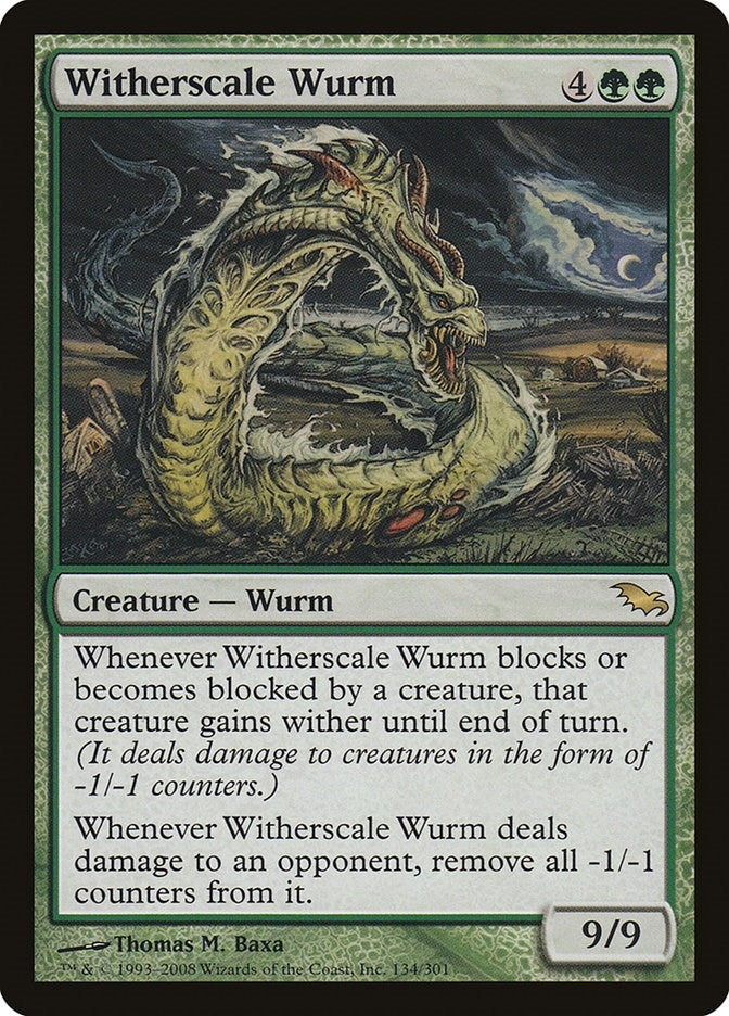 Image for Witherscale Wurm (134) [Shadowmoor]