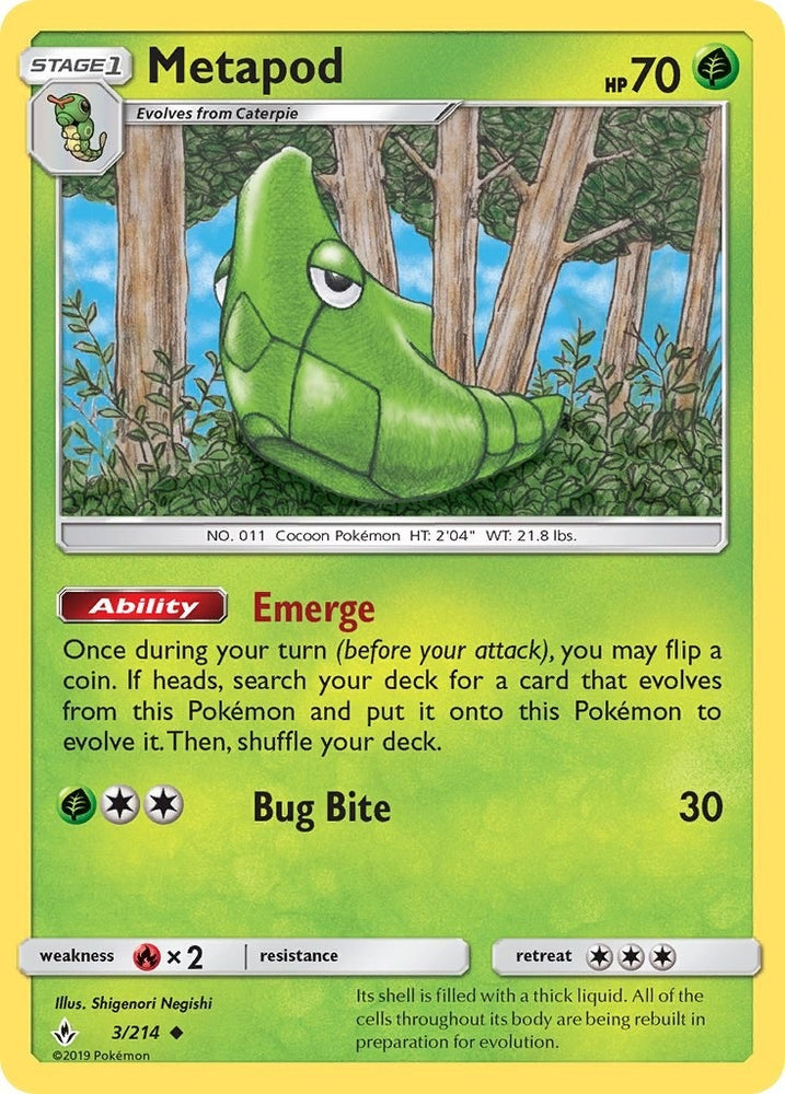 Image for Metapod (3/214) [SM - Unbroken Bonds]