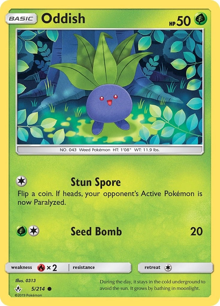Image for Oddish (5) (5/214) [SM - Unbroken Bonds]