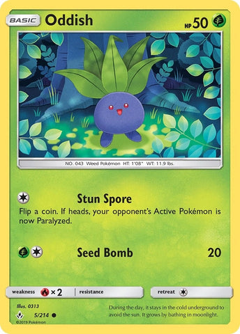 Image for Oddish (5) (5/214) [SM - Unbroken Bonds]