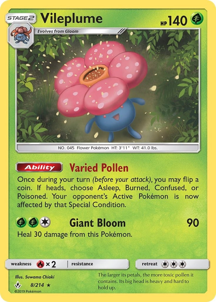 Image for Vileplume (8/214) [SM - Unbroken Bonds]