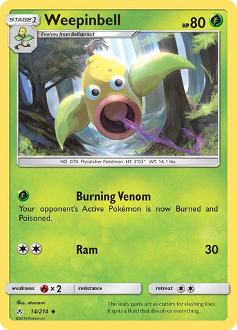 Image for Weepinbell (14/214) - Pokemon