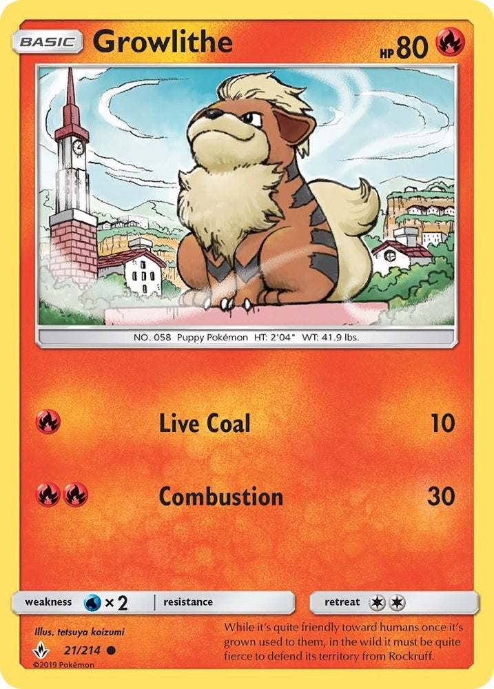 Image for Growlithe (21/214) [SM - Unbroken Bonds]