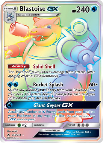 Image for Blastoise GX (Secret) (218/214) [SM - Unbroken Bonds]