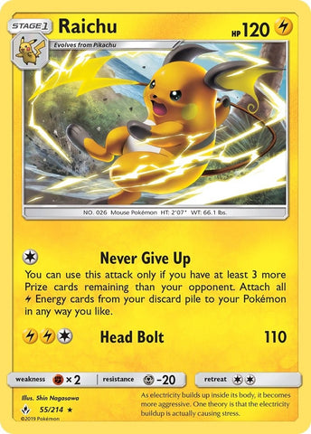 Image for Raichu (55/214) [SM - Unbroken Bonds]