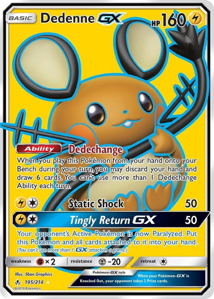 Image for Dedenne GX (Full Art) (195/214) [SM - Unbroken Bonds]