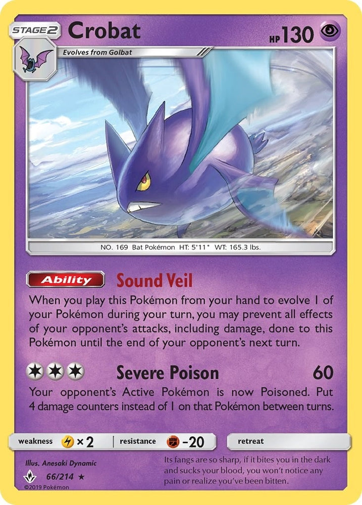 Image for Crobat (66/214) [SM - Unbroken Bonds]