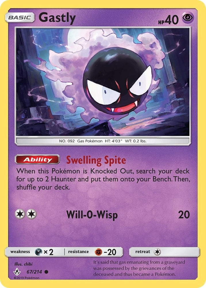Image for Gastly (67) (67/214) [SM - Unbroken Bonds]
