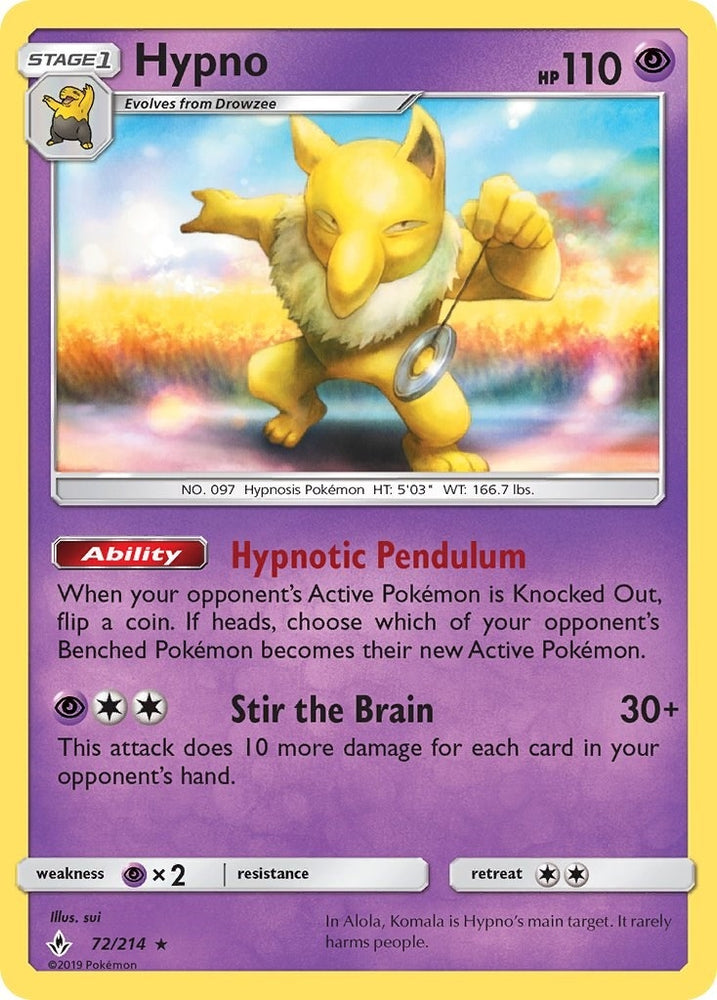 Image for Hypno (72/214) [SM - Unbroken Bonds]