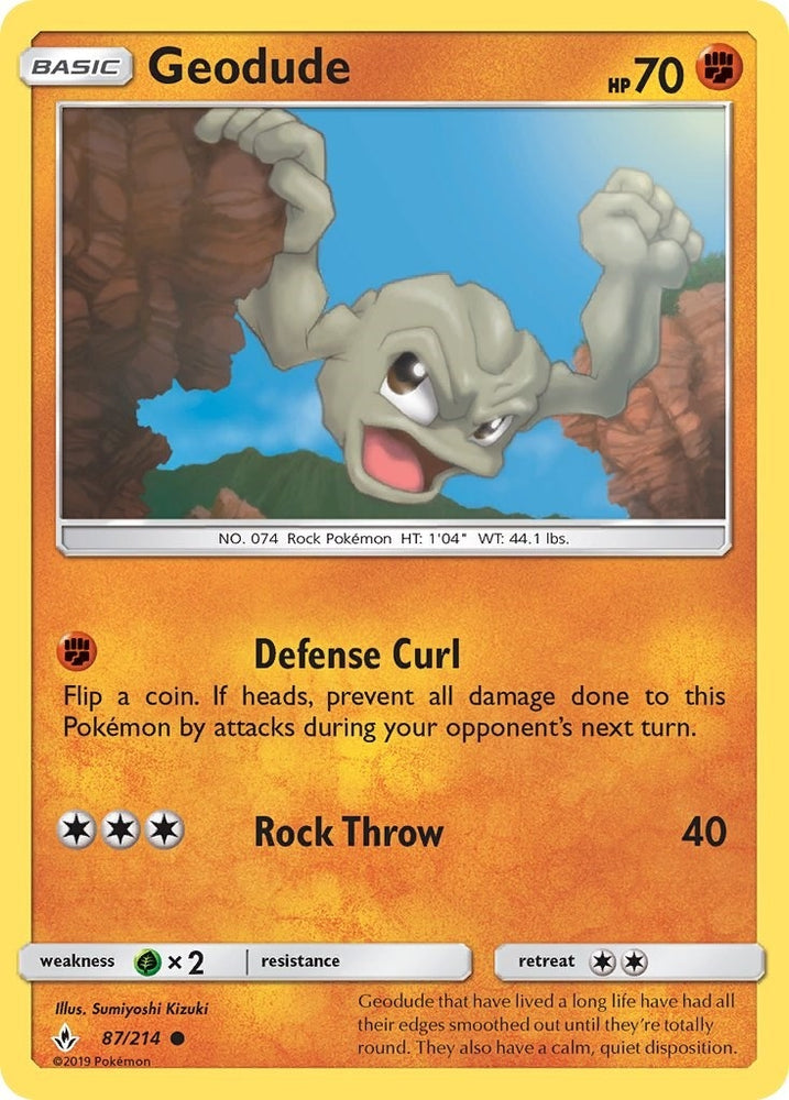 Image for Geodude (87/214) [SM - Unbroken Bonds]