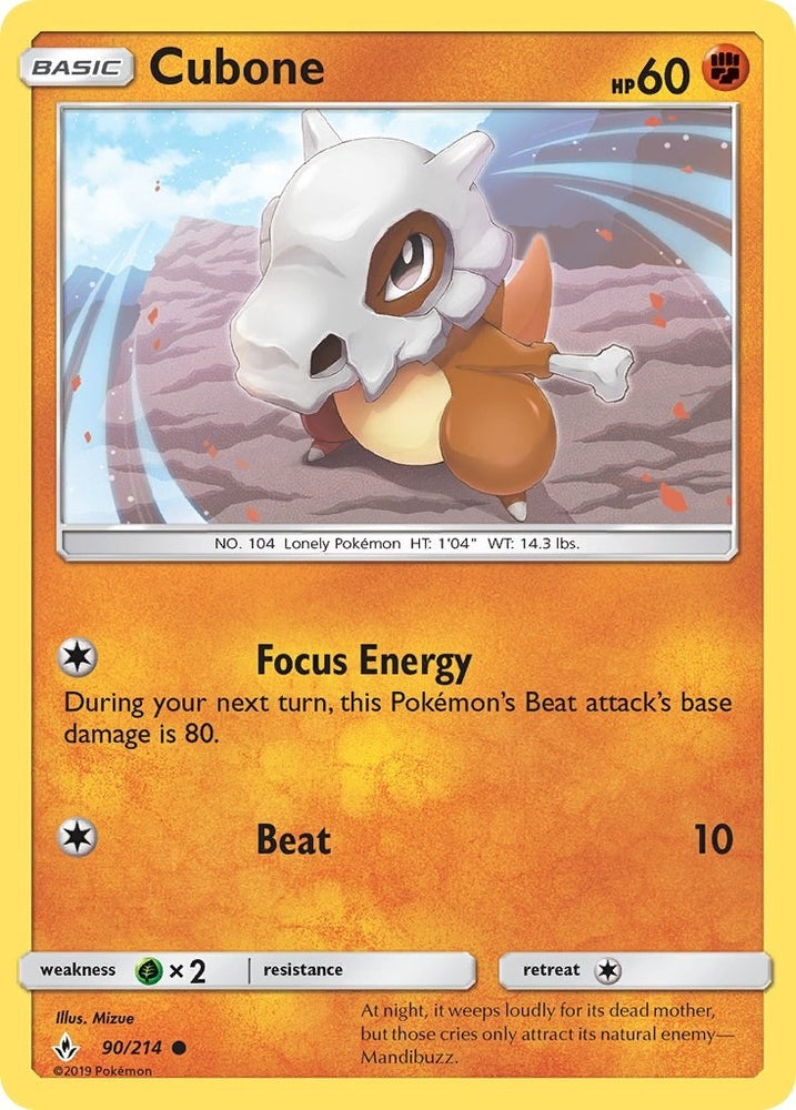 Image for Cubone (90/214) [SM - Unbroken Bonds]