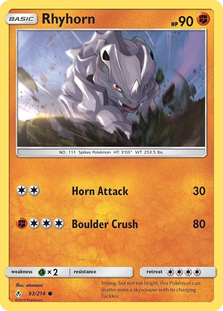 Image for Rhyhorn (93) (93/214) [SM - Unbroken Bonds]