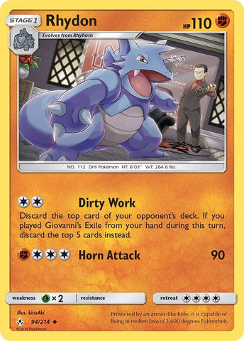 Image for Rhydon (94/214) [SM - Unbroken Bonds]