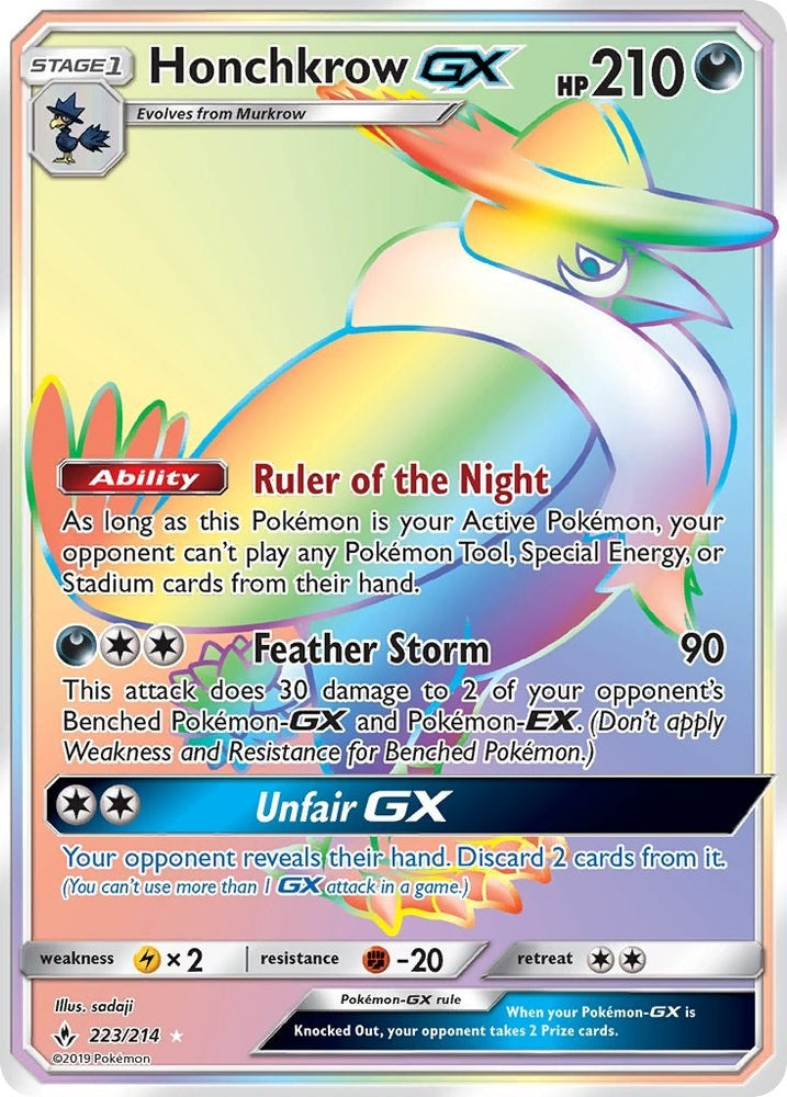 Image for Honchkrow GX (Secret) (223/214) [SM - Unbroken Bonds]