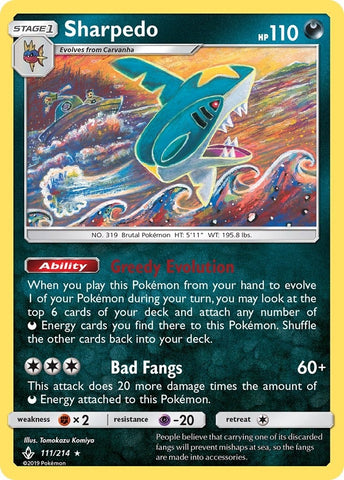 Image for Sharpedo (111/214) [SM - Unbroken Bonds]