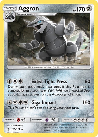 Image for Aggron (125/214) [SM - Unbroken Bonds]
