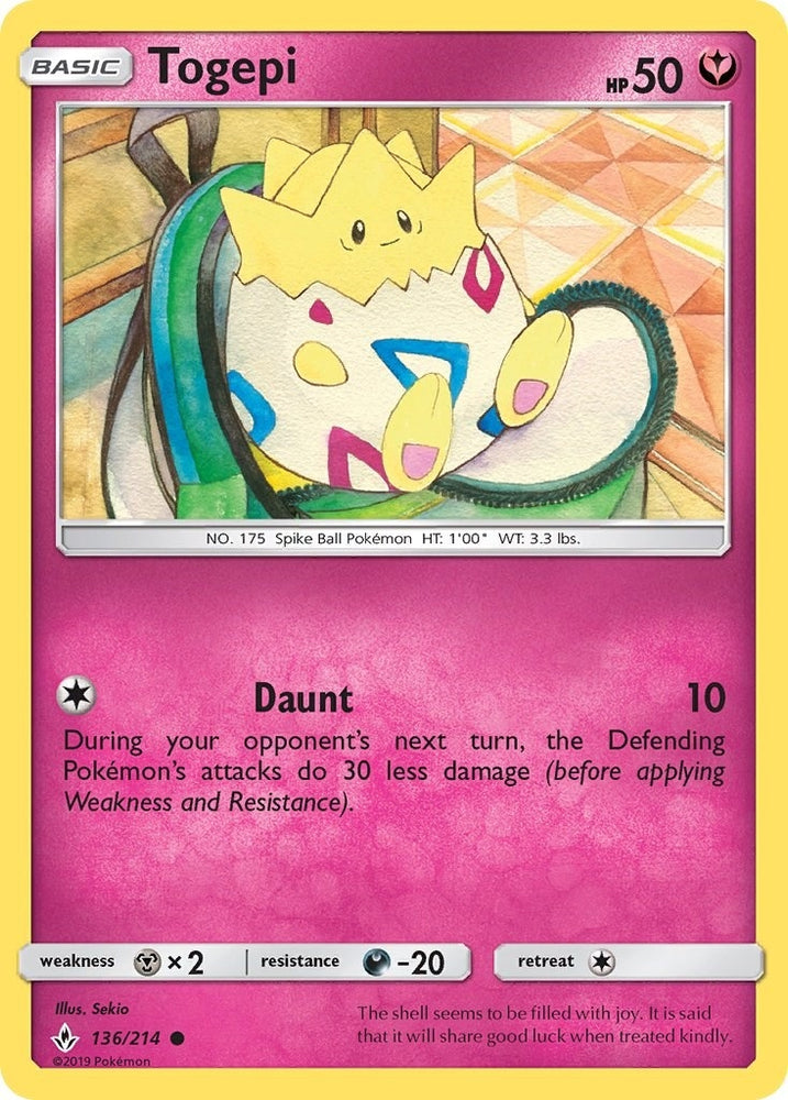 Image for Togepi (136/214) [SM - Unbroken Bonds]