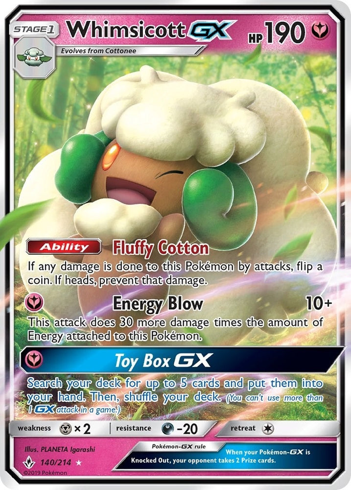 Image for Whimsicott GX (140/214) [SM - Unbroken Bonds]