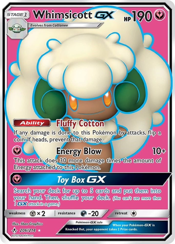Image for Whimsicott GX (Full Art) (206/214) - Pokemon