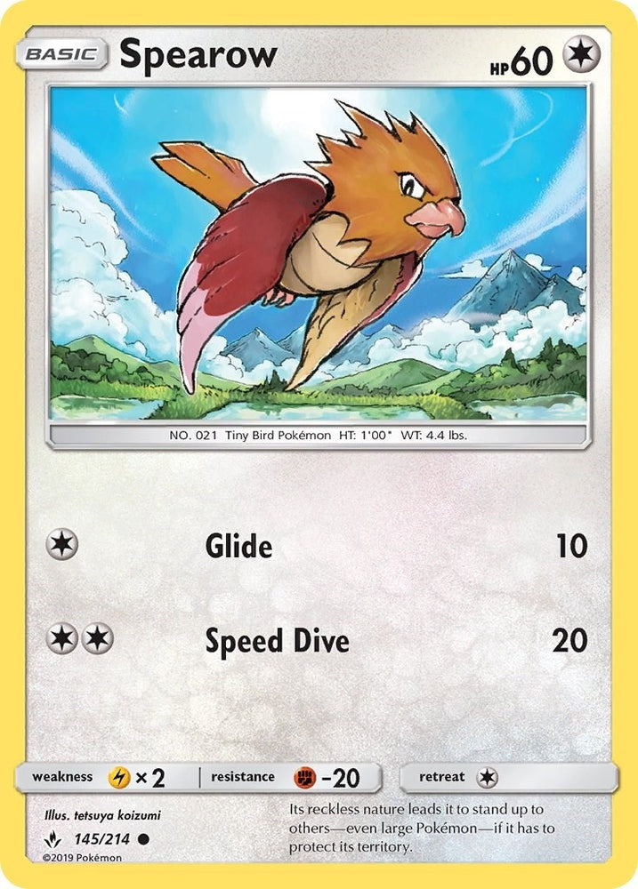 Image for Spearow (145/214) [SM - Unbroken Bonds]