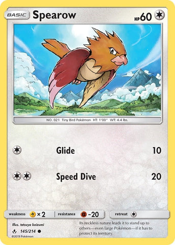Image for Spearow (145/214) - Pokemon