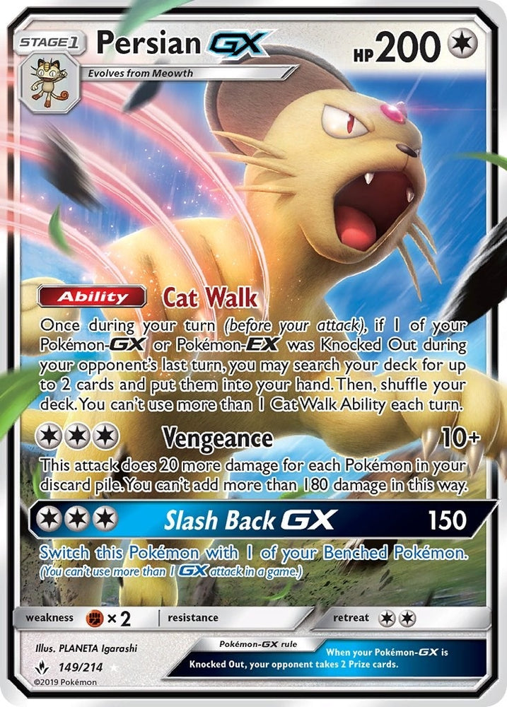 Image for Persian GX (149/214) [SM - Unbroken Bonds]