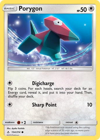 Image for Porygon (154) (154/214) [SM - Unbroken Bonds]