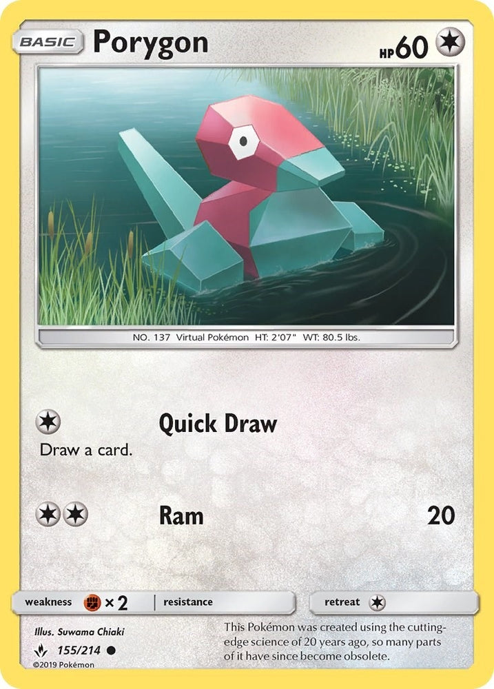 Image for Porygon (155) (155/214) [SM - Unbroken Bonds]