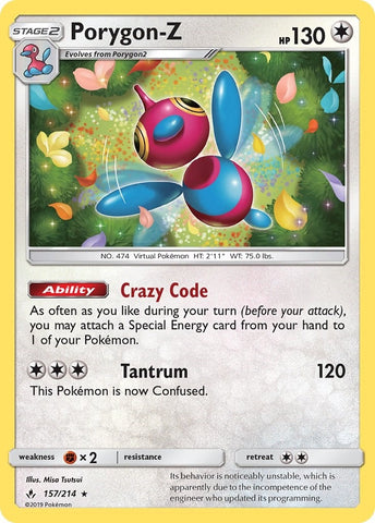 Image for Porygon-Z (157/214) [SM - Unbroken Bonds]