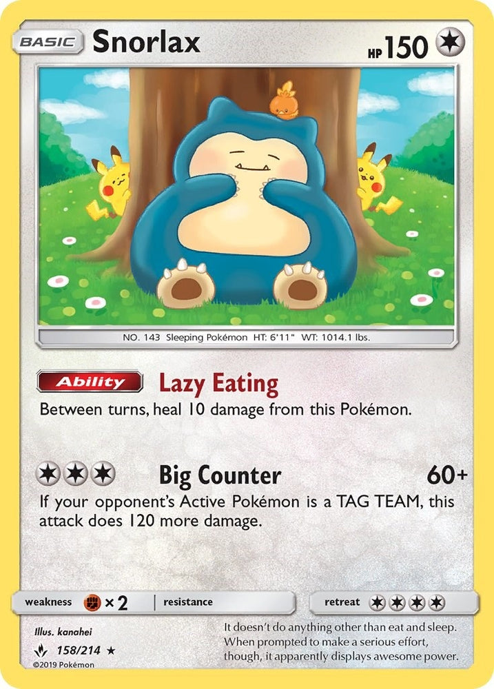 Image for Snorlax (158/214) [SM - Unbroken Bonds]