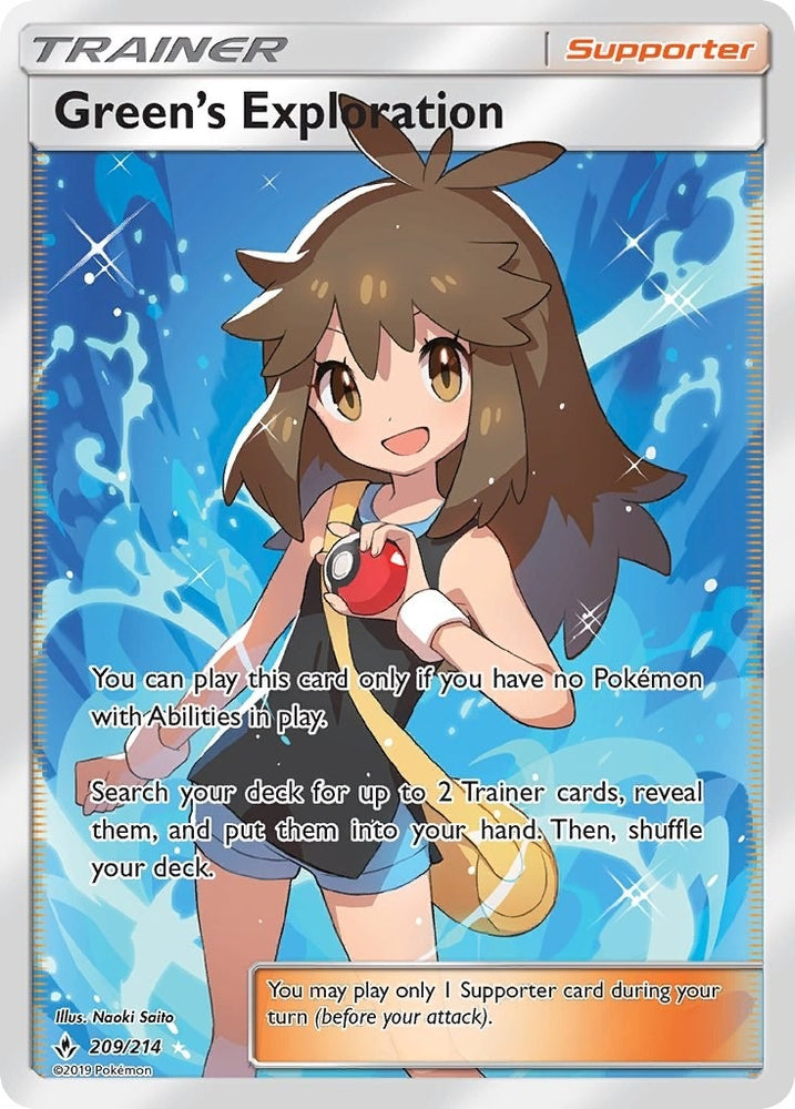 Image for Green's Exploration (Full Art) (209/214) [SM - Unbroken Bonds]