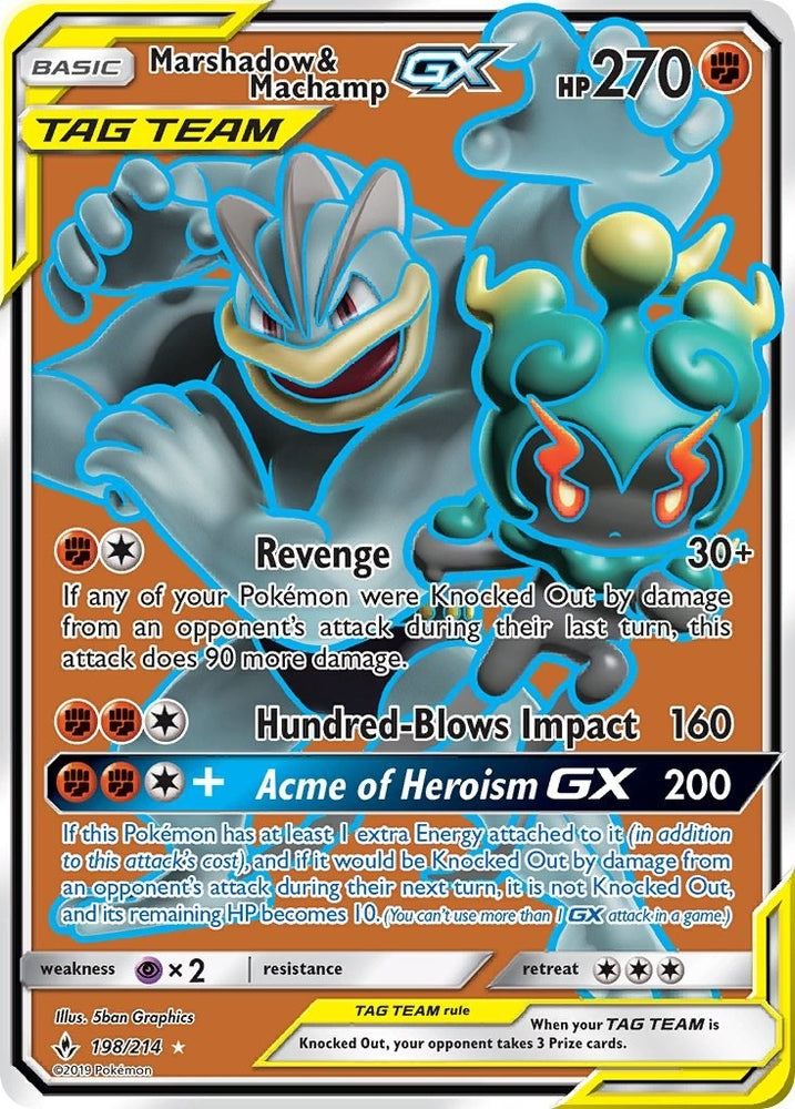 Image for Marshadow & Machamp GX (198) (Full Art) (198/214) [SM - Unbroken Bonds]