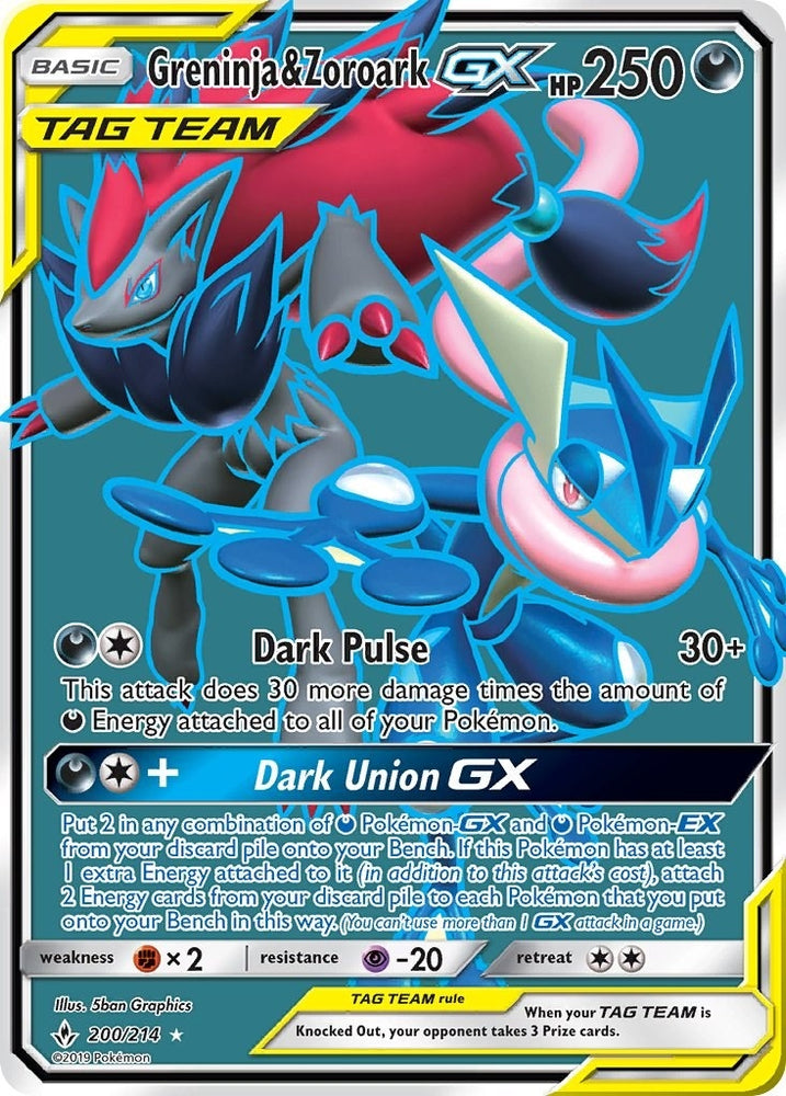 Image for Greninja & Zoroark GX (200) (Full Art) (200/214) [SM - Unbroken Bonds]