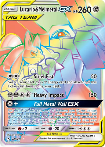 Image for Lucario & Melmetal GX (Secret) (224/214) [SM - Unbroken Bonds]