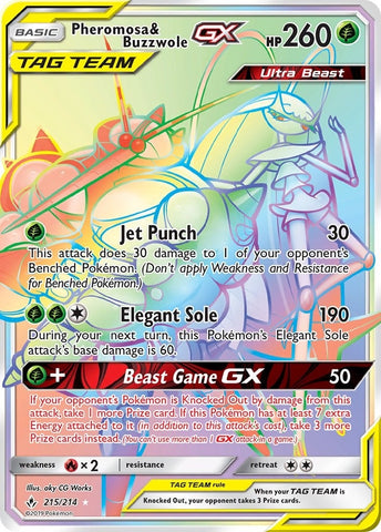 Image for Pheromosa & Buzzwole GX (Secret) (215/214) [SM - Unbroken Bonds]