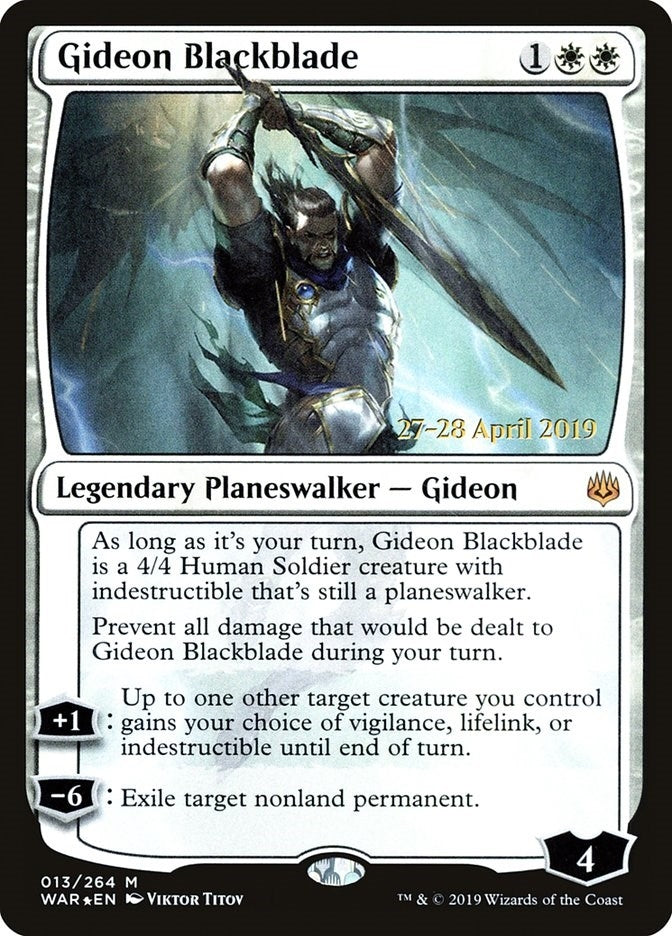 Image for Gideon Blackblade (13) [Prerelease Cards]