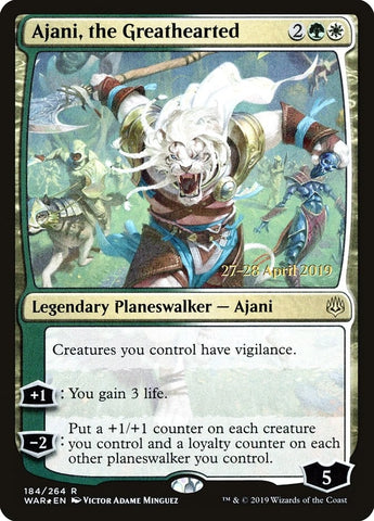 Image for Ajani, the Greathearted (184) [Prerelease Cards]