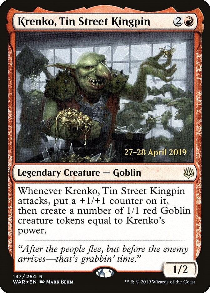 Image for Krenko, Tin Street Kingpin (137) [Prerelease Cards]