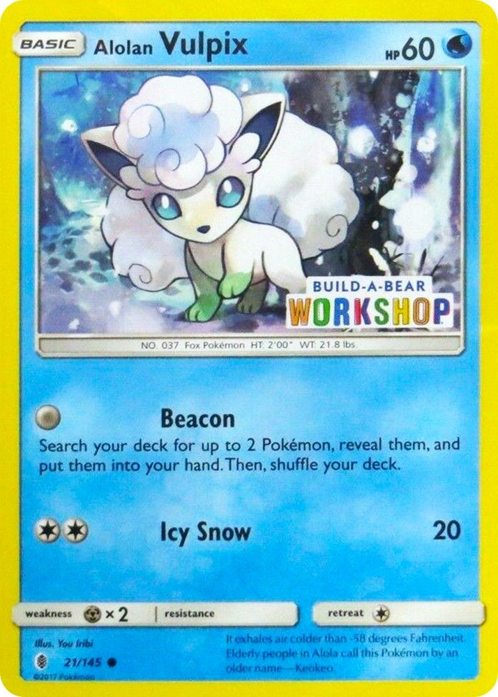 Alolan Vulpix - 21/145 (Build-A-Bear Workshop Exclusive) (021/145) (Miscellaneous Cards & Products)