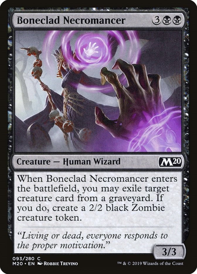 Image for Boneclad Necromancer (93) [Core Set 2020]