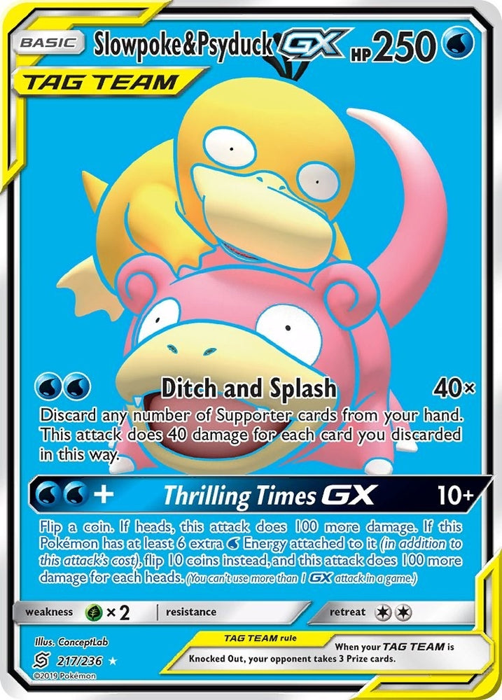 Image for Slowpoke & Psyduck GX (Full Art) (217/236) - Pokemon